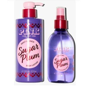 Pink Sugar Plum Body Lotion & Hair/Body Mist Set 2pc Set New